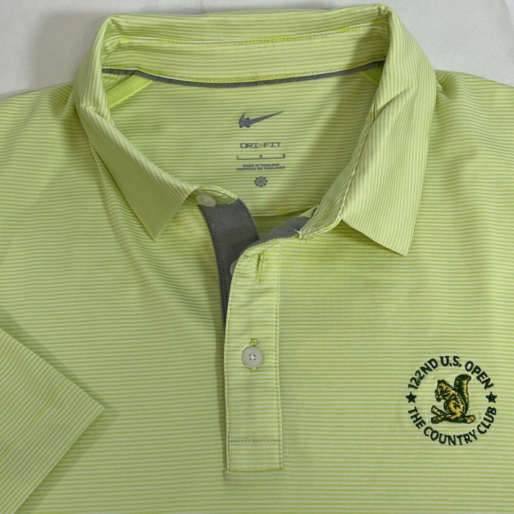 Nike Dri-Fit Golf Polo Shirt 122nd U.S. Open The Country Club Green L‎